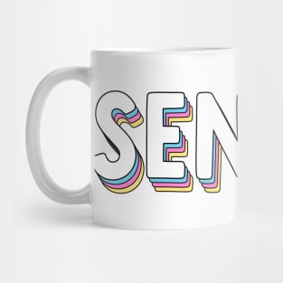 Senior Class Graduation Colorful Rainbow Layers Mug